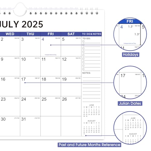 2025 Wall Calendar - Monthly Calendar 2025 from Jan. 2025 - Dec. 2025, 11\" x 8.5\", 12 Months Wall Calendar, Suitable for Hanging on the Wall