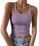 DUOEASE Tank Top Damen Sommer U-Ausschnitt Crop Top...