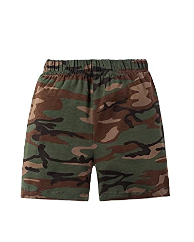 Auggle Mama's Baby Boys' 2Pcs Camo Outfit Set Romper Camouflage Short Pants (Black-S, 12-18 Months) #TOP2