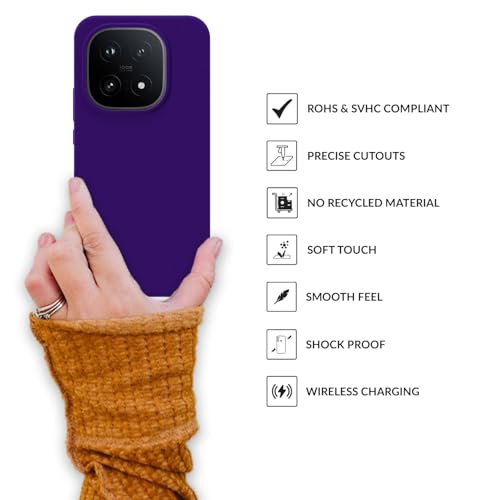 Image of SPRIG Compatible with IQOO 15 5G SilkTone Silicone Back Cover Drop Tested Shock Proof Mobile Case for Men, Women, Boys and Girls with Camera Protection (Dark Violet)