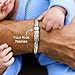 Fathers Day Custom Men Bracelet for Dad with Kids Name & Beads, Handmade Personalized Engraved Name Bracelet with Hip Hop Chain Personalized Family Gift for Husband,Grandpa from Daughter Son (5 Beads)