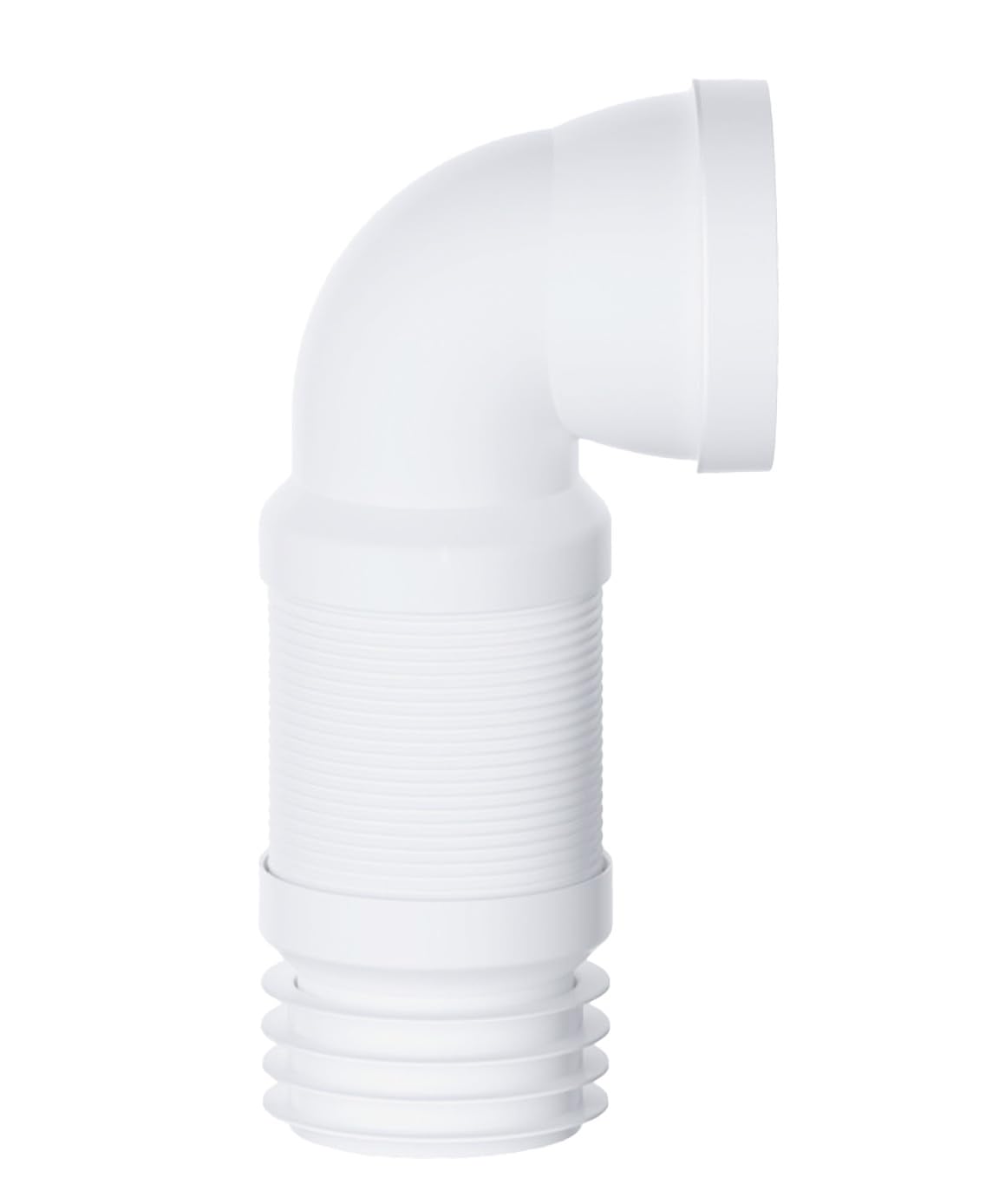 PlumbEZ Flexible Bent Toilet Waste Pipe Connector 4'' (90mm/110mm) with Wire Reinforced Stability - Image 3