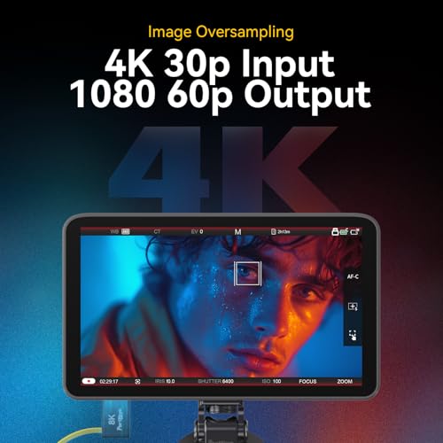 Portkeys LH7C Kamera Monitor 7\ Kamerasteuerung 4K HDMI Input Touch-Fokus Field Monitor 1000 Nits 3D LUT Output inkl. HDMI-Steuerkabel