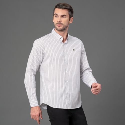 Image of Red Tape Striped Regular Fit Shirt For Men | Comfortable & Stylish