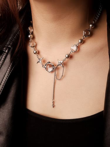 Sacina Y2k Aesthetic Crystal Necklace, Star Necklace, Y2k Necklace, Aesthetic Necklace, Christmas New Year Jewelry Gift For Women2