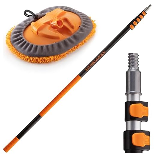 Telescoping Extension Pole with Cleaning Head