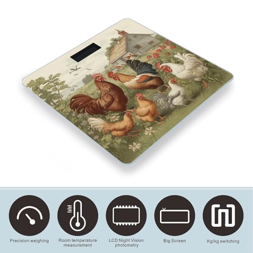 Báscula digital de baño alta precisión con vidrio templado miniatura 3