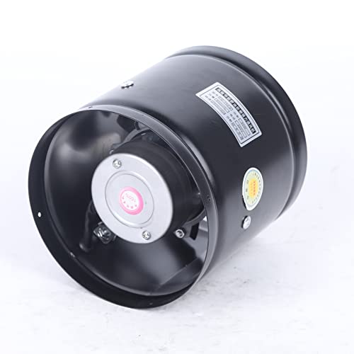 HauTour Ventilador de tubo en línea de 150 mm, regulable, ventilador de tubo con enchufe de la UE, ventilador de canal, ventilador de baño para invernadero, invernadero, sótano, garaje, cocina, baño