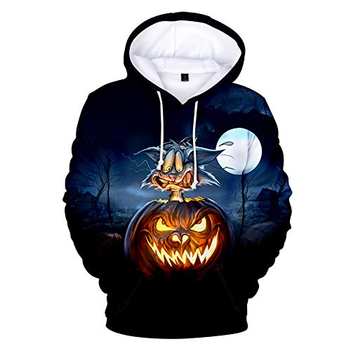 Zaima 2020 Unisex 3D Halloween Sudadera con Capucha Impresa Pullover Hombres Mujeres...