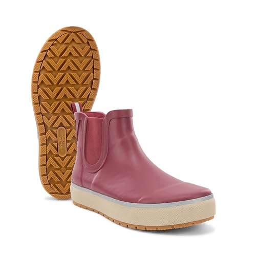 Image of Western Chief Womens Waterproof Element Chelsea Rain Boots | Ladies pull on ankle boot with reflective details, cushioned insole, and traction outsole for wet weather and casual wear.