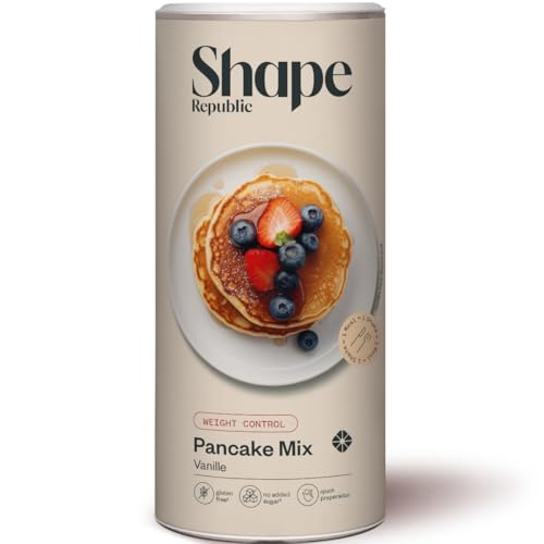 Protein Pancake Mix Vanille Protein Pfannkuchen - 560 Gramm - 7 Portionen - proteinreiche Backmischung für Pancakes & Waffeln