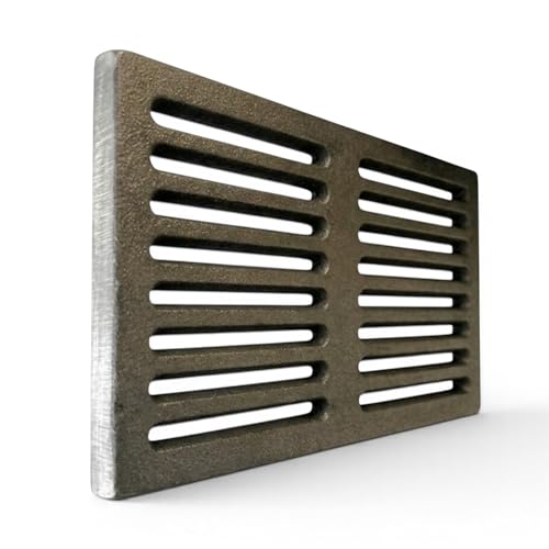 31,3 x 1,95 cm - Grille en fonte pour collecte des cendres | Convient pour cheminées et poêles | Résistante | Design moderne | 100% fonte de qualité Lunaway