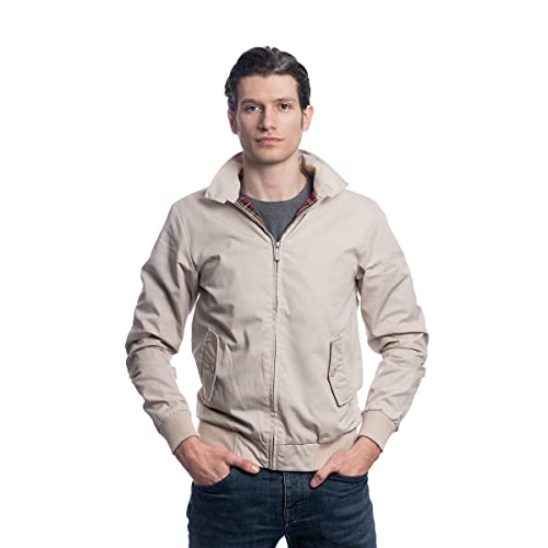 HARRINGTON - CHAQUETA RIPSTOP RECICLADO - HOMBRE - Chaqueta corta - Corte ajustado - Cortaviento y repelente al agua - 65% poliéster reciclado, 35% algodón - BEIGE - M