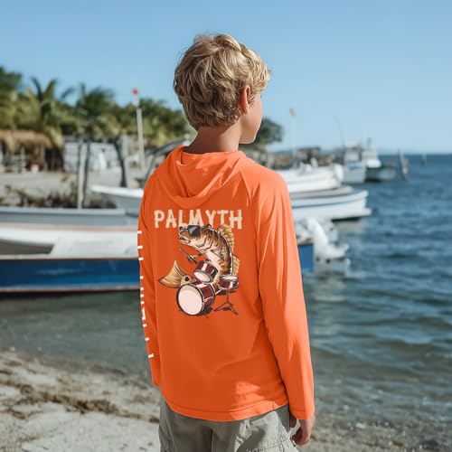 Palmyth Boys Fishing Shirt Youth Hoodie Sun Protection UPF 50+ Long Sleeve Hooded Shirts4