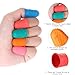 Finger Grips 10 Pack PCS Rubber Fingers Tip Fingers Covers, 5 Different Sizes Colors Finger Protector Covers Rubber Thimbles for FingerTips Protection Reusable Finger-Pads Grip for Paperwork