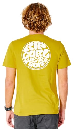 Rip Curl Camiseta Icon Manga Corta Vintage Amarilla Talla M