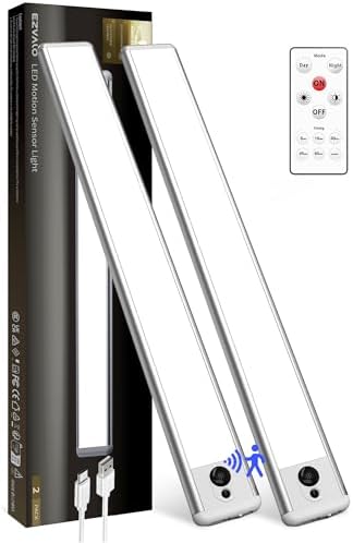 EZVALO 2 Pack Under Cabinet Lights, 14.5'' Magnetic Motion Sensor...