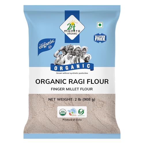 24 Mantra Organic Ragi Flour 2 lb – Ragi (Finger Millet) Flo...