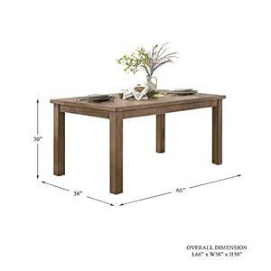 Homelegance Janina 66" x 38" Dining Table, Natural Homelegance Janina 66 x 38 Dining Table Natural