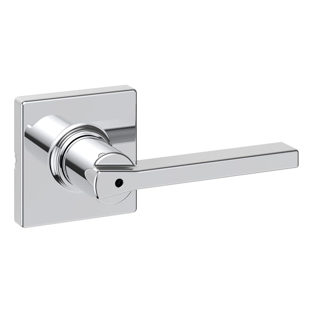 Casey Privacy Door Lever for Bedroom/Bathroom Door in Polished Chrome