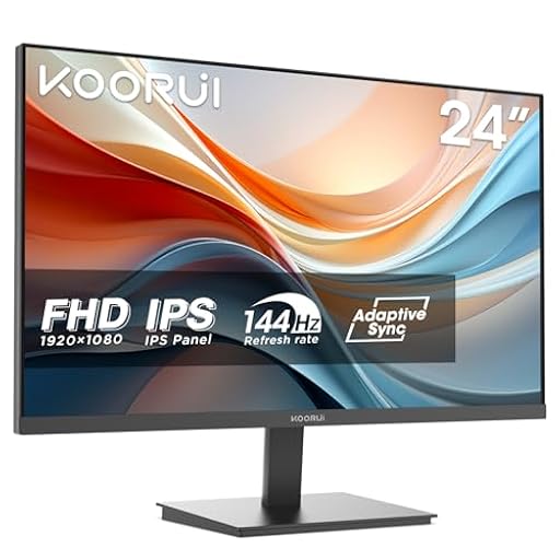 KOORUI E2411K Monitor Pantalla Ordenador Full HD de 24 Pulgadas, 144Hz, IPS, 1080P, 99% SRGB, Adaptive Sync, VGA, HDMI 1.4, Eye Care, Inclinación Ajustable, VESA 100x100mm | Ya disponible en tu tienda friki favorita! En mundofriki.es!