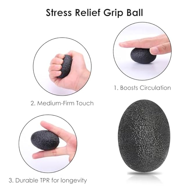 Grip Strength Trainer Set 5-Pack: Adjustable Hand Gripper with Click Counter (2-Pack),Stress Relief Grip Ball£¬ Finger Stretcher & Grip Ring - Forearm Strengthener 11-132 lbs Hand Strengthening Devices for Athletes