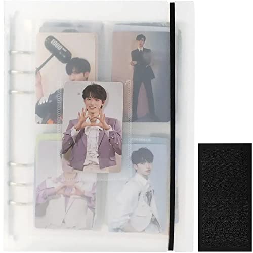A5 Photocard Binder With 25 Pcs Inner 6 Ring, Korean Pop Photocard Holder Book, Photocard Album, Clear K-Pop Album Photo Card Binder Book, 4 Photo Style Photo Card Album 1 Set With 1 Letter Sticker #TOP1