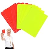 Cobee 10 Stück Schiedsrichter Karte, Rote und Gelbe Fußball Schiedsrichter Karte Schiedsrichterkarten Schiedsrichterzubehör Schiedsrichter-Tool Soccer Referee Cards für FußBallspiel Schulsport