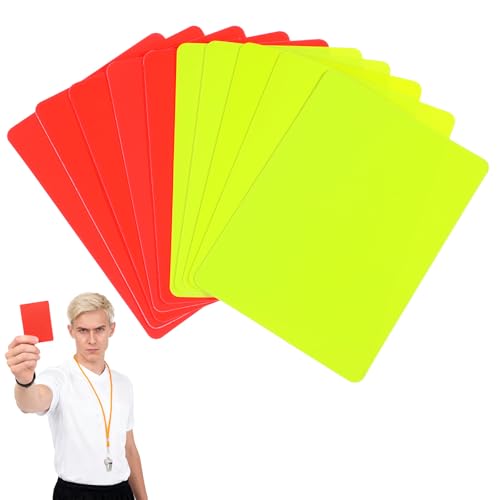 cobee 10 Pcs Professional Referee Cards, Football Referee Cards Red