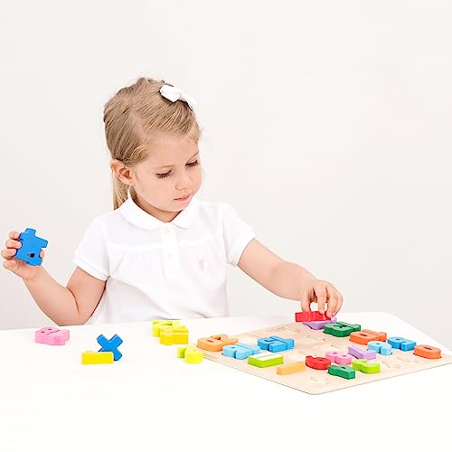 Image of New Classic Toys Number Puzzle Educational Wooden Toys for 2 Year Old Boy and Girl Toddlers Learn How to Count