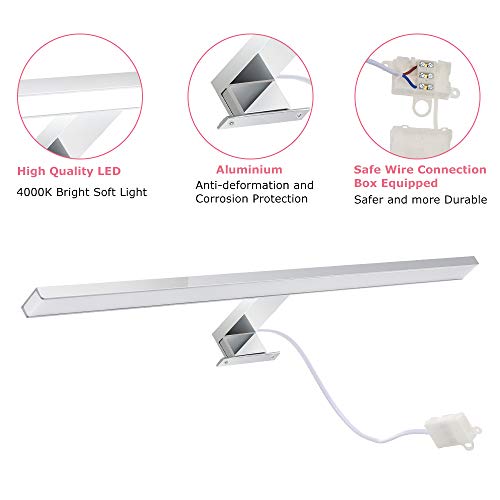 Andoer Luzes LED para espelho para banheiro Luz para espelho de maquiagem Luzes para espelho Lâmpada
