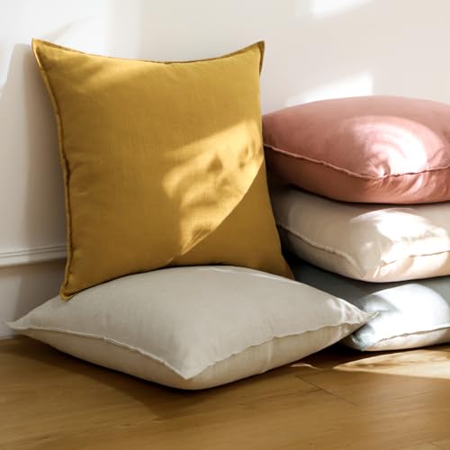 Taie de coussin décorative jaune moutarde style bohème - 7