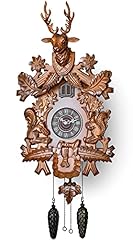 TIMEGEAR Cuckoo Clock with Automatic Night Mode, Hand Carved Deer Head and Wooden Decorations TIMEGEAR Cuckoo Clock with Automatic Night Mode, Hand Carved Deer Head and Wooden Decorations item
