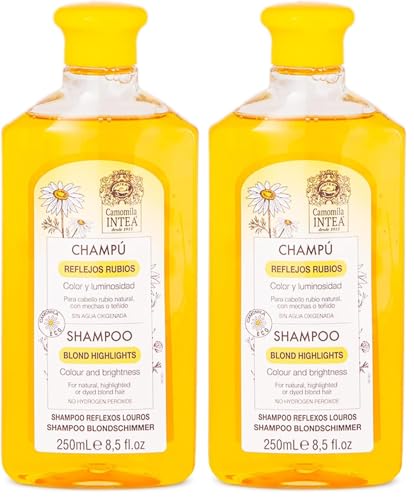 Camomila Intea - Reflejos Rubios - champú profesional para el cabello - Reflejos Dorados - 250 ml (Paquete de 2)