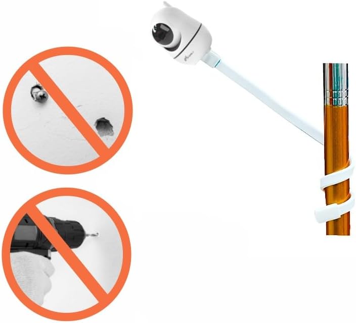 Illustration showing no drilling required for installation