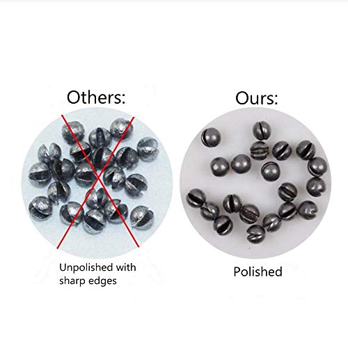 TianTac Fishing Weights Fishing Sinkers 100pcs, Split Shot Fishing Weights Sinkers, Removable Fishing Weights Assortment Fishing Tackle 0.2g, 0.5g, 1.0g, 1.5g, 2.0g - Thumbnail 2