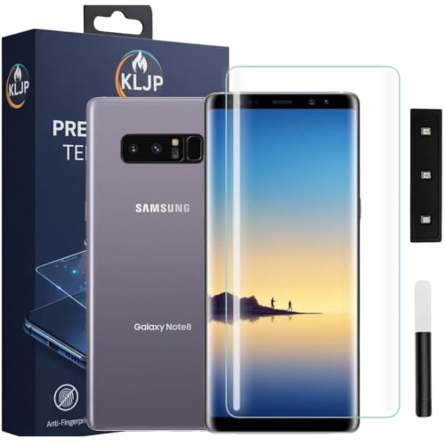 Image of Premium HD+ UV Tempered Glass Screen Protector For Samsung Note 8 / Samsung Note 9 (Pack of 1) Full Adhesive UV Curved Screen Protector Case Friendly HD Clarity with installation kit