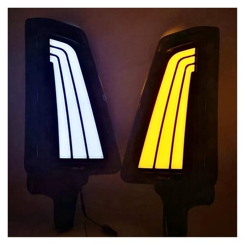 Luz de circulación diurna para Toyota Hiace 12V LED DRL con intermitente dinámico ámbar y blanco