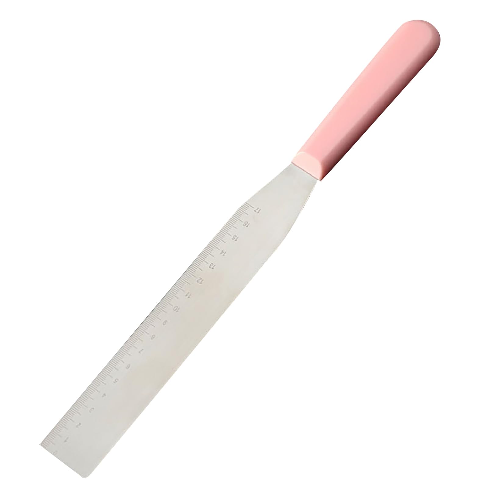 Ulafbwur Pink Cake Spatula Non-Stick Straight Icing Spatula Anti-Slip Handle Stainless Steel Bread Bakery Butter Spatula For Household Cake Spatula Cream Spatula