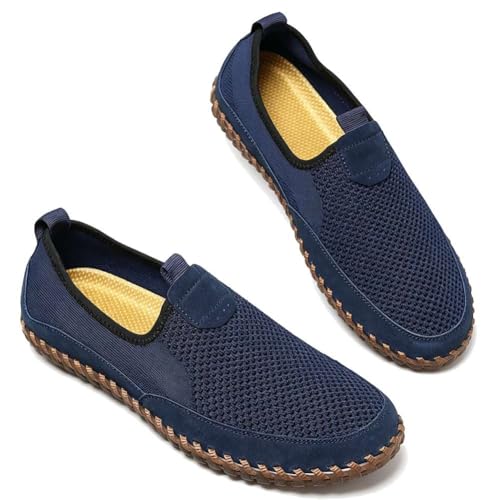 Image of Men's Genuine Leather Loafer Shoes Slip On Soft Walking Driving Shoes