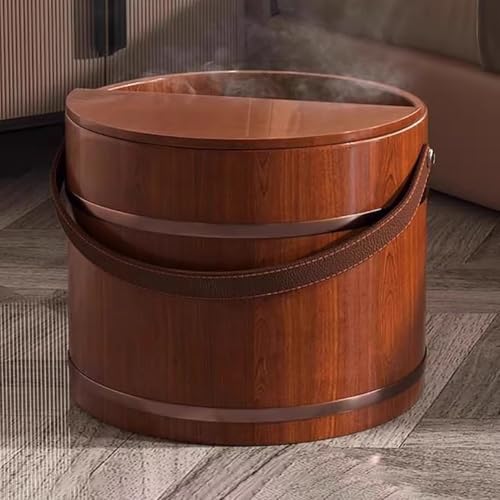 Banera de Madera para Pies con Masajeador y Tapa