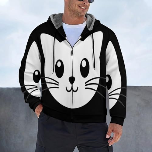 Chaqueta polar con capucha hombre cálida解决frío con cremallera para exterior 2