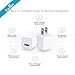 Txrich USB Wall Charger, 5V/1A 4-Pack (ETL Listed) Wall Charger Brick Base Adapter Charging Block Charger Cube Plug Charger Box. (White)