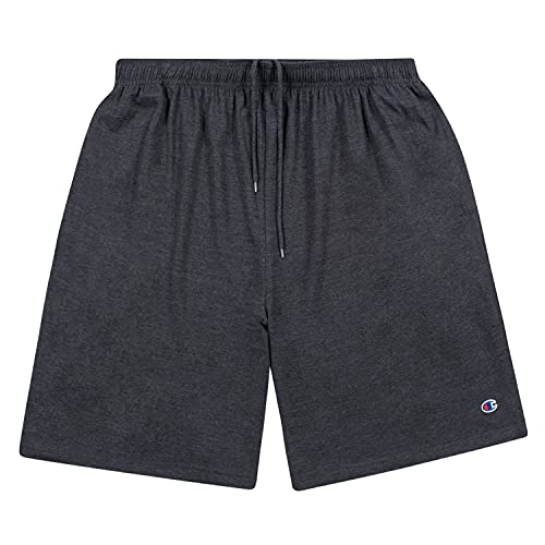Champion Men's Big-Tall Jersey Shorts, Charcoal Heather, 6X