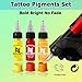 NISIMP Tattoo Ink Set, 14 Colors Tattoo Inks Pigment Kit, 15ml (1/2oz) /Bottle, Professional Vibrant & Long-Lasting Pigments for All Tattoo Styles, Tattoo Artists & Beginners