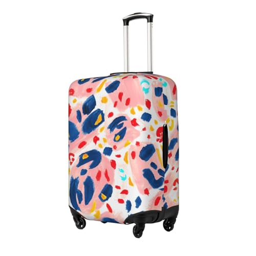 Hand Painted Abstract Leopard Print Luggage Cover Washable Elasticated Luggage Covers for Suitcase TSA Approved Stylish Scratch Resistant Luggage Case Protector2