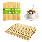1000PCS Coffee Stirrers Bamboo Coffee Stir Sticks Disposable Hot Drink Beverage Stirring Swizzle Stir Sticks For Coffee Milk Juice Cocktail Chocolate For Party Bar 5.5 Inch Square