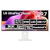 LG ウルトラワイドモニター LG UltraFine™ Display 40U990A-W 39.7インチ/5120×2160(2500R曲面型)/120Hz/Nano IPS Black/DCI-P3 99%/DisplayHDR 600/Thunderbolt 5 (In/Out)対応モデル/PD 最大96W給電/HDMI×2/DisplayPort/USB Type-C/LAN端子/VRR
