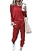 Doaraha Pijama Mujer Manga Larga Sudadera y Pantalón Casual Conjunto Chándal Completo para Yoga,Fitness,Primavera,Otoño,Invierno