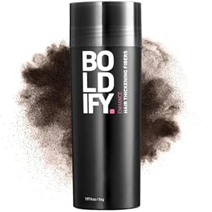 BOLDIFY Hair Fibers (56g) – Fill In Thinning and Fine Hair for an Instantly Fuller, Thicker Look – 14 Shades for Women & Men – Dark Brown